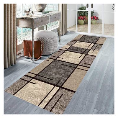 3D Runner Rug for Hallway, Microfiber Entrance Area Rugs, Soft Non Skid Carpet Runners for Stair Bedroom Kitchen Doormats, Customizable, Cuttable (Color : A, Size : 120x200cm)