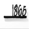 Artisan Modern House Numbers - Black with Black Acrylic - Contemporary Home Address - Number Sign - Door Number - Room Number (4 Numbers 6" / 15 cm, Glossy Purple) view 1