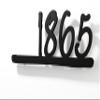 Artisan Modern House Numbers - Black with Black Acrylic - Contemporary Home Address - Number Sign - Door Number - Room Number (4 Numbers 6" / 15 cm, Glossy Purple) view 3