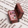 Acxico 1Pcs 1:12 Mini Miniature Wooden Jewelry Box Bedroom Accessories Mini Decor view 4