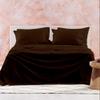 Queen Size Sheet Set-Queen Sheets Sets-Queen Sheet Set-Deep Pocket Queen Sheets-400 Thread Count Cotton Sheets Queen-4 Piece Sheet Set Queen-100% Cotton Sheets Queen Size Chocolate Solid Bed Sheets view 3