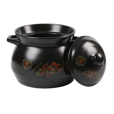 AIZYR Earthenware Casserole Pot - Japanese Clay Pot Hot Pot Heat-Resistant Stew Pot Casserole for Gas Stoves Electric Stove,4l