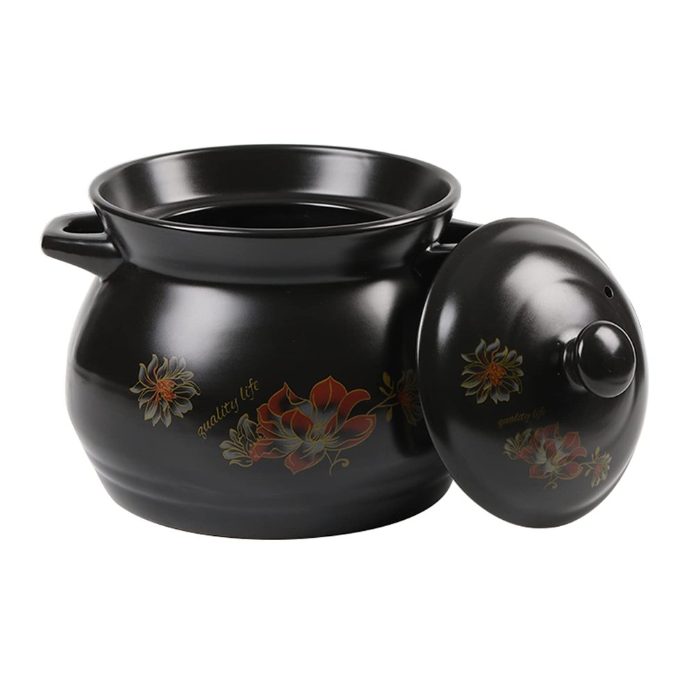AIZYR Earthenware Casserole Pot - Japanese Clay Pot Hot Pot Heat-Resistant Stew Pot Casserole for Gas Stoves Electric Stove,4l