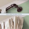 1" Blackout Corner Curtain Rod 28-48 inch - Bronze view 3