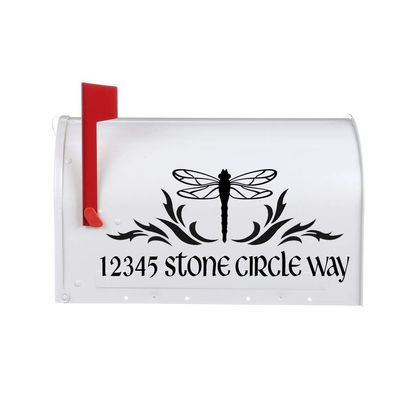 Dragonfly Vinyl Decal Stickers for Large Mailbox