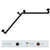 1" Blackout Corner Curtain Rod 28-48 inch - Black view 2