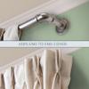 1" Blackout Corner Curtain Rod 48-84 inch - Satin Nickel view 3