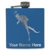 6oz Stainless Steel Flask, Scuba Diver, Personalized Engraving Included (Dark Blue) view 1