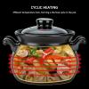 AIZYR Japanese Clay Pot for Cooking Hot Pot - Ceramic Casserole Earthenware Clay Pot with Double Lid for Gas Stoves Electric Stove,3l view 2