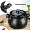 AIZYR Japanese Clay Pot for Cooking Hot Pot - Ceramic Casserole Earthenware Clay Pot with Double Lid for Gas Stoves Electric Stove,3l view 3
