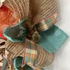 Harvest Wagon Autumn Ribbon Wreath Handmade Deco Mesh. Available in 24 inch and 28 inch diameters. view 2