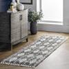 nuLOOM Selah Geometric Shag Runner Rug, 2' 6" x 6', Grey view 1
