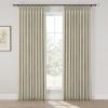 TWOPAGES Pinch Pleat Blackout Curtain for Bedroom, Thermal Insulated Privacy Thick Window Drape, 1 Panel, 84 x 102 Inch, Flax view 1