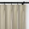 TWOPAGES Pinch Pleat Blackout Curtain for Bedroom, Thermal Insulated Privacy Thick Window Drape, 1 Panel, 84 x 102 Inch, Flax view 2