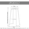 Bar Stool, Kitchen Stool, PU Leather Surface, Sponge Cushion, Metal Frame, 45/65/75cm Sitting Height, Easy to Assemble, Rustic and Retro Style view 2