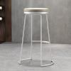 Bar Stool, Kitchen Stool, PU Leather Surface, Sponge Cushion, Metal Frame, 45/65/75cm Sitting Height, Easy to Assemble, Rustic and Retro Style view 3