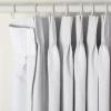 TWOPAGES White Linen Look Blackout Drape, Solid Thermal Insulated Sun Blocking Privacy Pinch Pleat Curtain for Bedroom Living Room, 84W x 102L, 1 Panel view 2