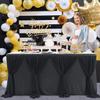 14ft Black Tulle Table Skirt for Rectangle Table or Round Tables Tutu Table Cloth for Birthday Party Baby Shower Wedding Parties Dessert Buffet Banquet Decorations view 1