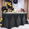 14ft Black Tulle Table Skirt for Rectangle Table or Round Tables Tutu Table Cloth for Birthday Party Baby Shower Wedding Parties Dessert Buffet Banquet Decorations view 2