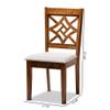 BOWERY HILL Upholstered Seat Wood Dining Chair in Brown and Gray (Set of 2) view 3