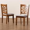 BOWERY HILL Upholstered Seat Wood Dining Chair in Brown and Gray (Set of 2) view 4