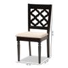 BOWERY HILL Upholstered Seat Wood Dining Chair in Brown and Sand (Set of 2) view 3