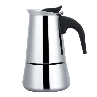 Coffee Pot, Portable Stainless Steel Coffee Pot Moka Espresso Maker Mocha Pot 100ml/200ml/300ml/450ml(200ml)