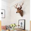 LJYT Lucky Deer HeadHome Retro Style Deer Head,Stag Head Wall Mount,Imitation Deer Head Wall Decoration,Lucky Deer Head Wall Decoration (Color : Natural, Size : 402856cm) view 4