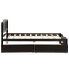 Harper & Bright Designs Twin Bed Frame, Wood Platform Bed with Two Drawers,Headboard, Footboard and Wood Slat Support (Espresso) view 4