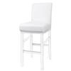 PiccoCasa Waterproof Bar Stool Covers, Faux Leather Pub Counter Height Side Chair Covers with Elastic Band White 1Pcs view 1