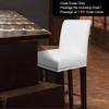 PiccoCasa Waterproof Bar Stool Covers, Faux Leather Pub Counter Height Side Chair Covers with Elastic Band White 1Pcs view 2