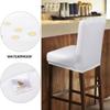 PiccoCasa Waterproof Bar Stool Covers, Faux Leather Pub Counter Height Side Chair Covers with Elastic Band White 1Pcs view 4