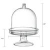 Okllen 36 Pack Mini Cake Plate with Lid, Plastic Cupcake Stand Dome Cover, Clear Small Cake Display Stand for Chocolate, Dessert, Wedding, Birthday, Baby Shower, Tea Party Supplies view 2