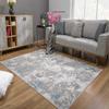 HomeRoots 100% High Grade Polypropylene 4 x 6 Blue Abstract Circular Motifs Area Rug view 4