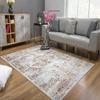 HomeRoots Multi 100% High Grade Polypropylene 4 x 6 Gray and Beige Distressed Ornate Area Rug view 4