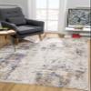 HomeRoots 100% High Grade Polypropylene 4 x 6 Ivory and Beige Abstract Diamonds Area Rug view 2