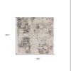 HomeRoots 100% High Grade Polypropylene 4 x 6 Ivory and Beige Abstract Diamonds Area Rug view 3