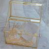 Jajamy Glass Wedding Card Box with Slot, Large Clear Card Box Gold Brass Gift Card Storage Box Perfect for Wedding Receptions, Birthday Party, Bridal Shower Greeting Card Organizer view 4