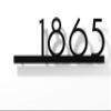 Bauhaus Modern House Numbers - Black with Black Acrylic - Contemporary Home Address - Number Sign - Door Number - Room Number (5 Numbers 5" / 13 cm, Matte White) view 1