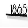 Bauhaus Modern House Numbers - Black with Black Acrylic - Contemporary Home Address - Number Sign - Door Number - Room Number (5 Numbers 5" / 13 cm, Matte White) view 2