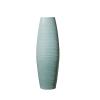 Large Blue Vase, Horizontal Stripes Ceramic Vase Living Room Hotel Lobby Floor-to-Ceiling Decorative Vase(Size:22 * 80CM) view 1