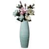 Large Blue Vase, Horizontal Stripes Ceramic Vase Living Room Hotel Lobby Floor-to-Ceiling Decorative Vase(Size:22 * 80CM) view 2