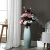 Large Blue Vase, Horizontal Stripes Ceramic Vase Living Room Hotel Lobby Floor-to-Ceiling Decorative Vase(Size:22 * 80CM) view 4