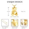TIANZXS Stainless Steel Teddy Bear Pet Urn Ashes Pendant Memorial Ash Keepsake Cremation Jewelry Necklace for Ashes Gold-Color view 2