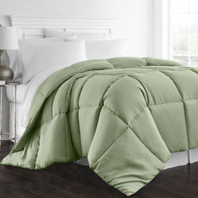 Archu Sheets 1-Pc Comforter 100% Egyptian Cotton, 600 Thread Count 200 GSM Fiber Fill - Olympic Queen Sage Solid