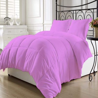 Archu Sheets 1-Pc Comforter 100% Egyptian Cotton, 600 Thread Count 200 GSM Fiber Fill - Olympic Queen Lavender Solid