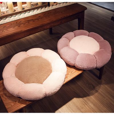 16 inches Flower Floor Pillow Seating Cute Cushion - Cool Decor for Everyone who Loves Comfy and Soft Support!! (2pcs-Pink & Purple)