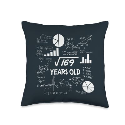 13 Years Old Math Nerd - Funny Math Equation 13th Birthday Throw Pillow