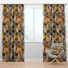 DesignQ Blackout Curtains 'Autumn Leaves lace Textured Pattern' Curtains for Bedroom, Curtains for Living Room, Curtains & Drapes - Thermal Insulated -Single Panel -52x108 view 1
