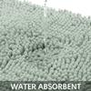 AOACreations Chenille Shag Bath Rug, Shaggy Bathroom Mat, Extra Long Runner 20" x 59", Soft Plush Luxury, High Pile, Absorbent, Non-Slip (Extra Long Runner 50 x 150 cm, Seafoam Blue Green) view 4
